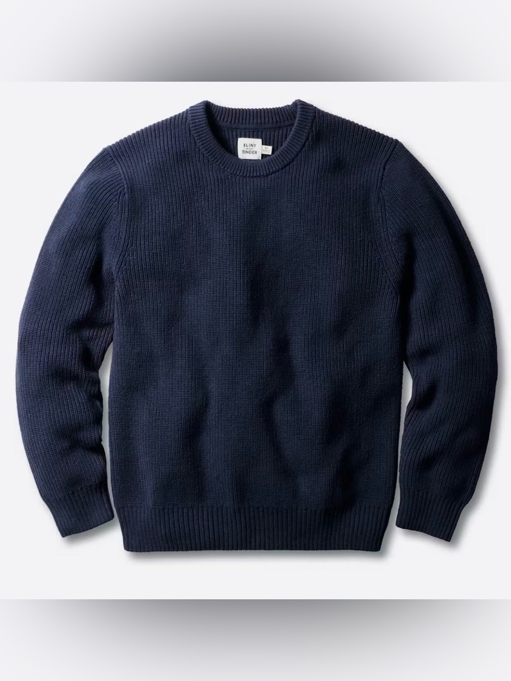 Flint And Tinder - Bolinas Cotton Crewneck Sweater - Navy Blue Size Medium